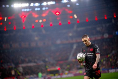 LEVERKUSEN, GERMANY - 28 HAZİRAN, 2026: Alejandro Grimaldo - Bayer 04 Leverkusen ile Villareal FC arasındaki UEFA Şampiyonlar Ligi maçı.