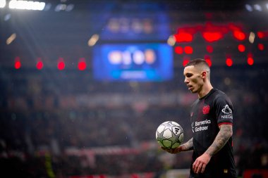 LEVERKUSEN, GERMANY - 28 HAZİRAN, 2026: Alejandro Grimaldo - Bayer 04 Leverkusen ile Villareal FC arasındaki UEFA Şampiyonlar Ligi maçı.