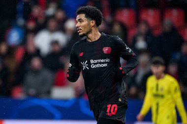 LEVERKUSEN, GERMANY - 28 HAZİRAN, 2026: Malik Tillman - Bayer 04 Leverkusen ile Villareal FC arasındaki UEFA Şampiyonlar Ligi maçı.