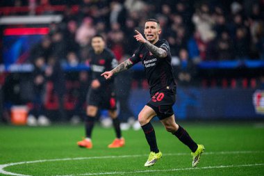 LEVERKUSEN, GERMANY - 28 HAZİRAN, 2026: Alejandro Grimaldo - Bayer 04 Leverkusen ile Villareal FC arasındaki UEFA Şampiyonlar Ligi maçı.