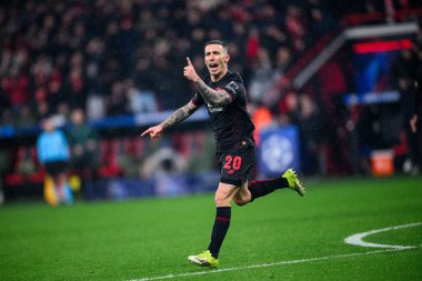 LEVERKUSEN, GERMANY - 28 HAZİRAN, 2026: Alejandro Grimaldo - Bayer 04 Leverkusen ile Villareal FC arasındaki UEFA Şampiyonlar Ligi maçı.