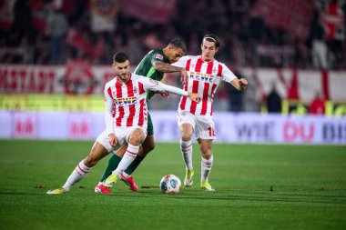 Kolej, Almanya - 30 HAZİRAN, 2026: - 1. Bundesliga futbol maçı 1. FC Koeln, VfL Wolfsburg 'a karşı. Rhein Enerji Stadyumunda.