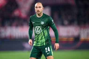 COLOGNE, Almanya - 30 HAZİRAN, 2026 Christian Eriksen - 1. Bundesliga futbol maçı 1. FC Koeln, VfL Wolfsburg 'a karşı. Rhein Enerji Stadyumunda.
