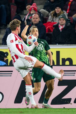 Kolej, Almanya - 30 HAZİRAN, 2026: - 1. Bundesliga futbol maçı 1. FC Koeln, VfL Wolfsburg 'a karşı. Rhein Enerji Stadyumunda.