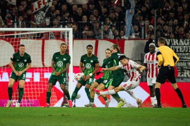 COLOGNE, Almanya - 30 HAZİRAN, 2026 Eric Martel - 1. Bundesliga futbol maçı 1. FC Koeln, VfL Wolfsburg 'a karşı. Rhein Enerji Stadyumunda.