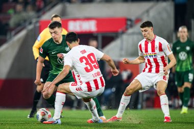 COLOGNE, Almanya - 30 HAZİRAN, 2026: Kilian Fischer - 1. Bundesliga futbol maçı 1. FC Koeln, VfL Wolfsburg 'a karşı. Rhein Enerji Stadyumunda.