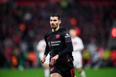 LEVERKUSEN, GERMANY - 3 Şubat 2026: Martin Terrier, DFB Pokal maçı Bayer 04 Leverkusen-St. Pauli maçı Bayarena 'da