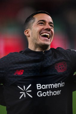 LEVERKUSEN, GERMANY - 3 Şubat 2026: Lucas Vazquez, Bayarena 'da DFB Pokal maçı Bayer 04 Leverkusen-St. Pauli maçı