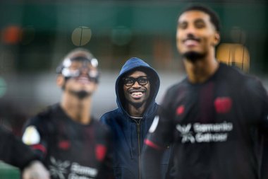 LEVERKUSEN, GERMANY - 3 Şubat 2026: Nathan Tella in Ray-Ban Meta Gen 2, The DFB Pokal match Bayer 04 Leverkusen vs St. Pauli at Bayarena