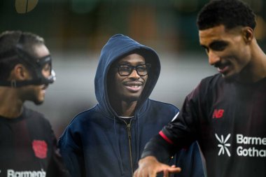 LEVERKUSEN, GERMANY - 3 Şubat 2026: Nathan Tella in Ray-Ban Meta Gen 2, The DFB Pokal match Bayer 04 Leverkusen vs St. Pauli at Bayarena