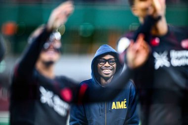 LEVERKUSEN, GERMANY - 3 Şubat 2026: Nathan Tella in Ray-Ban Meta Gen 2, The DFB Pokal match Bayer 04 Leverkusen vs St. Pauli at Bayarena