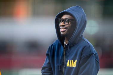 LEVERKUSEN, GERMANY - 3 Şubat 2026: Nathan Tella in Ray-Ban Meta Gen 2, The DFB Pokal match Bayer 04 Leverkusen vs St. Pauli at Bayarena