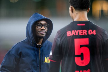 LEVERKUSEN, GERMANY - 3 Şubat 2026: Nathan Tella in Ray-Ban Meta Gen 2, The DFB Pokal match Bayer 04 Leverkusen vs St. Pauli at Bayarena