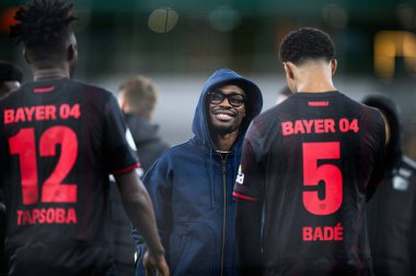 LEVERKUSEN, GERMANY - 3 Şubat 2026: Nathan Tella in Ray-Ban Meta Gen 2, The DFB Pokal match Bayer 04 Leverkusen vs St. Pauli at Bayarena