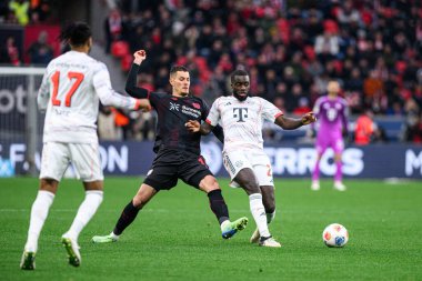 LEVERKUSEN, GERMANY - 14 Mart 2026: Patrik Schick, Dayot Upamecano - Bayer 04 Leverkusen-FC Bayern Muenchen maçı Bayena 'da.