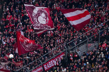 LEVERKUSEN, GERMANY - 14 Mart 2026: - 1. Bundesliga maçı Bayer 04 Leverkusen 'e karşı Bayern Muenchen Bayena' da.