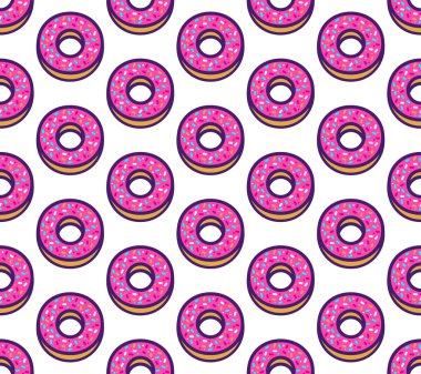 Tatlı çörek ile vektör seamless modeli. 