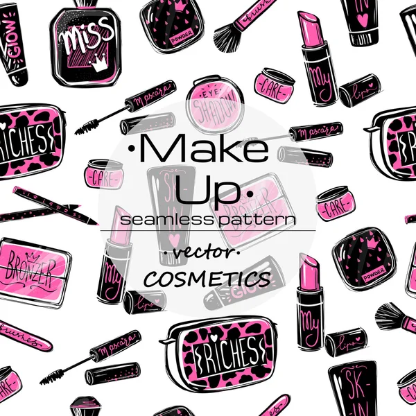 Make up vector concept Design creativo per carta, sfondo web design, copertina del libro . — Vettoriale Stock