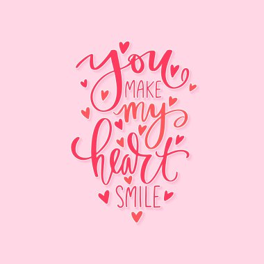 Yazılı vektör alıntılarını severim. Sevgililer Günü kartları, aile posteri, düğün dekorasyonu için romantik el yazısı..