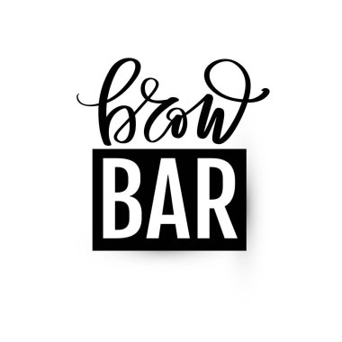 Kaş bar logosu. Vector Kaş Kaligrafi güzellik salonu, kaş çizgileri