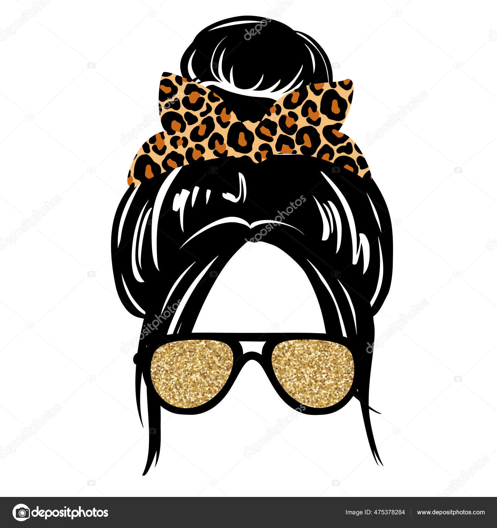 Dibujo chica gafas imágenes de stock de arte vectorial | Depositphotos