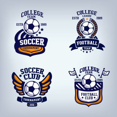Collection soccer logo clipart