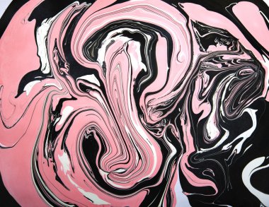 Suluboya Mürekkep mermer dokusu