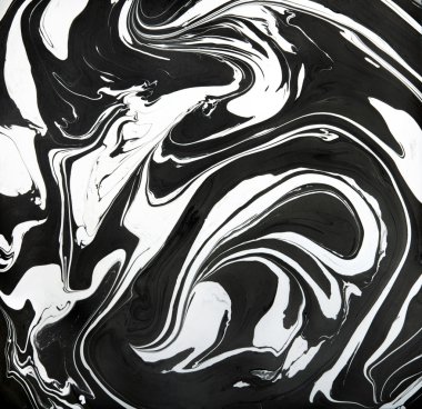 Suluboya Mürekkep mermer dokusu