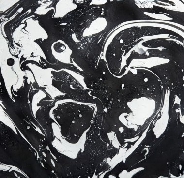 Suluboya Mürekkep mermer dokusu