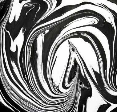 Suluboya Mürekkep mermer dokusu