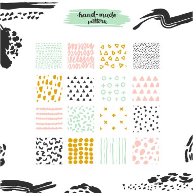 elle çizilmiş dokuları kümesi