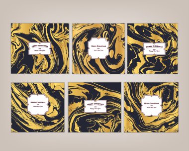 Suluboya Mürekkep ebru doku kartları seti