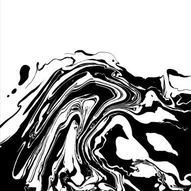 Suluboya Mürekkep mermer dokusu