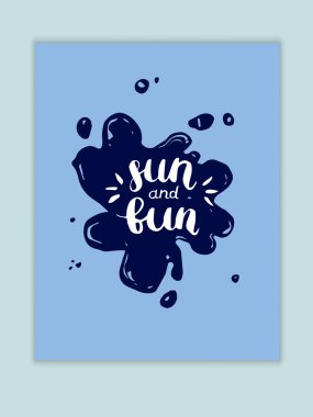 Elle çizilmiş yaz kartı