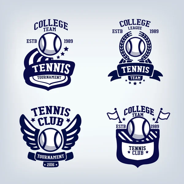 Emblematy klubu tenisowego — Wektor stockowy