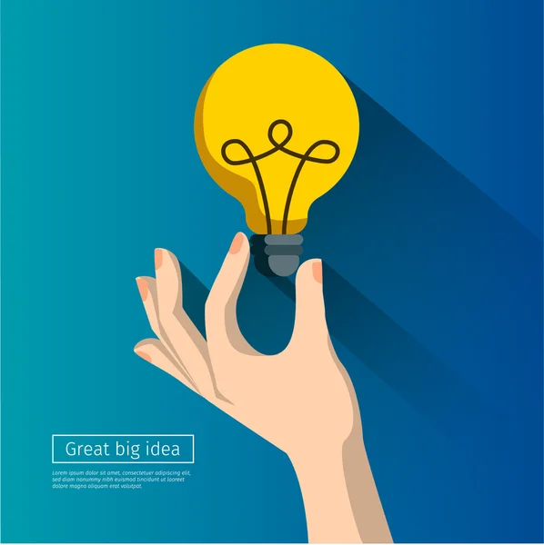 Μεγάλη ιδέα, εκκίνηση της επιχειρηματικής ιδέας — Διανυσματικό Αρχείο