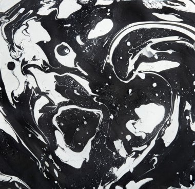 Suluboya Mürekkep mermer dokusu