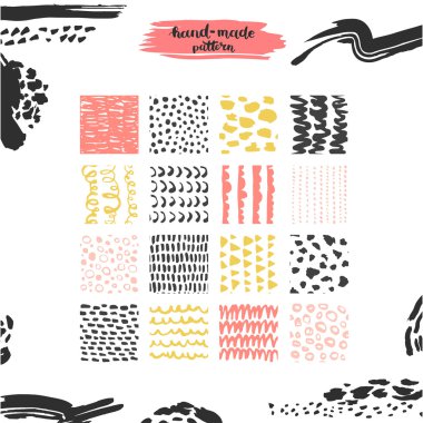 elle çizilmiş dokuları kümesi