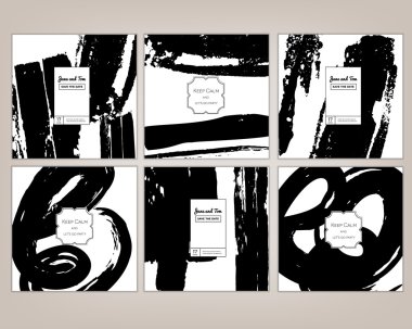 el çizilmiş mürekkep kartı koleksiyonu