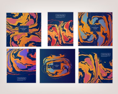 Suluboya Mürekkep ebru doku kartları seti