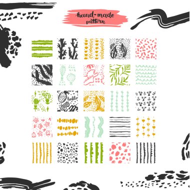 elle çizilmiş dokuları kümesi