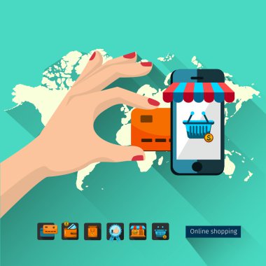 Shop online, iş ikonları/simgeleri