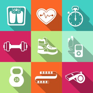 fitness simgesi seti.