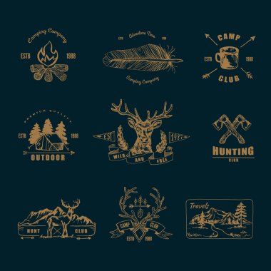 Macera etiketleri Retro koleksiyonu