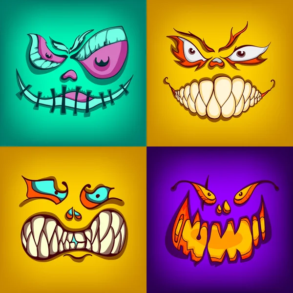Halloween monstros conjunto —  Vetores de Stock