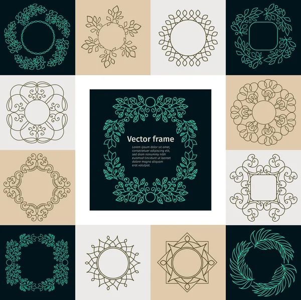 Cards with ethnic arabesque elements — Stock Vector