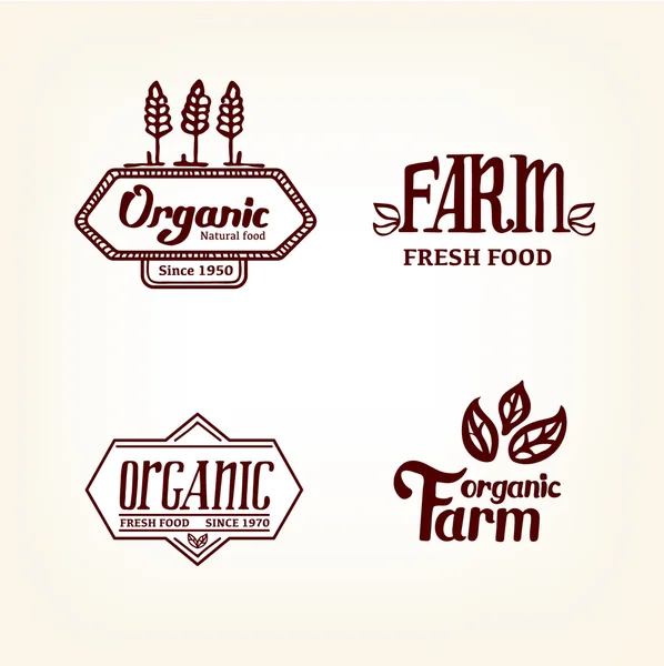 Logo set pertanian - Stok Vektor