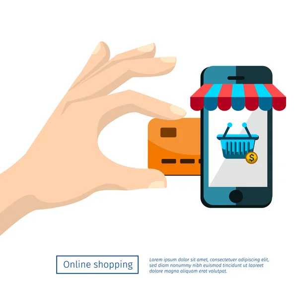 Shop online, iş ikonları/simgeleri — Stok Vektör