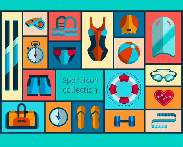 Ensemble de collection Natation Sport — Image vectorielle