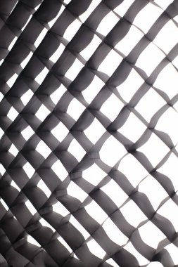 Softbox için kumaş bal peteği. Işık ve gölge ile soyut softbox ızgara desen, geometrik doku arkaplan.